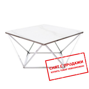 Стол журнальный Signal Silver A II Белый/стальной...